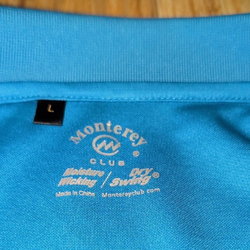 Monterey Club Dry Swing Embroidered Fox Hollow Logo Moisture Wicking Polo Size L - Picture 5 of 6